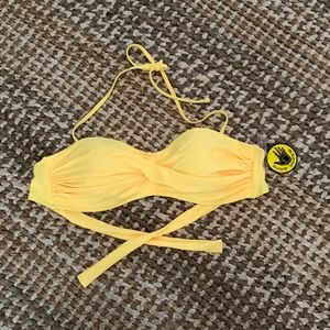 Yellow bikini top. Tag still on!